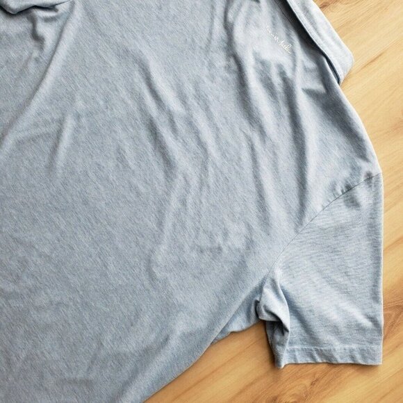 Travis Mathew Polo Shirt Blue Mens Size XXL Golf Short Sleeve Collar *LOGO* - Picture 7 of 12